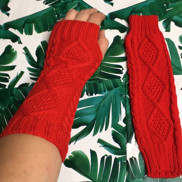 Accessories - Red Hand and Arm Warmers